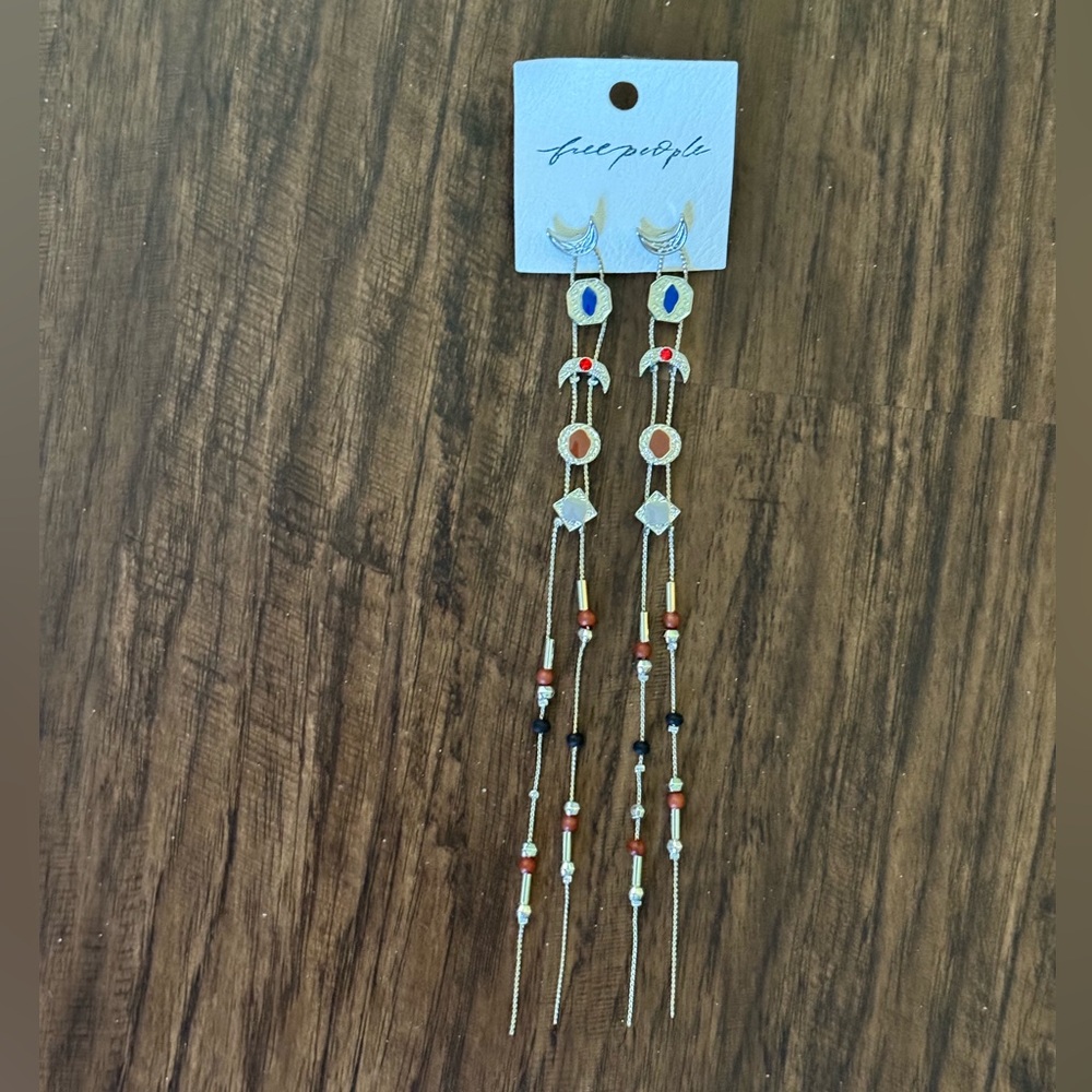 Free people count my blessings dangle earring